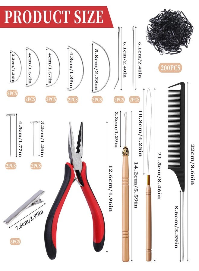 Fedmut Hair Extension Tools Kit, 5 Colors 1000Pcs Micro Silicone Rings Beads with Hair Extension Remove Pliers, Pulling Hook, Threads, Needle for Hair Extensions Hair Styling - Image 3